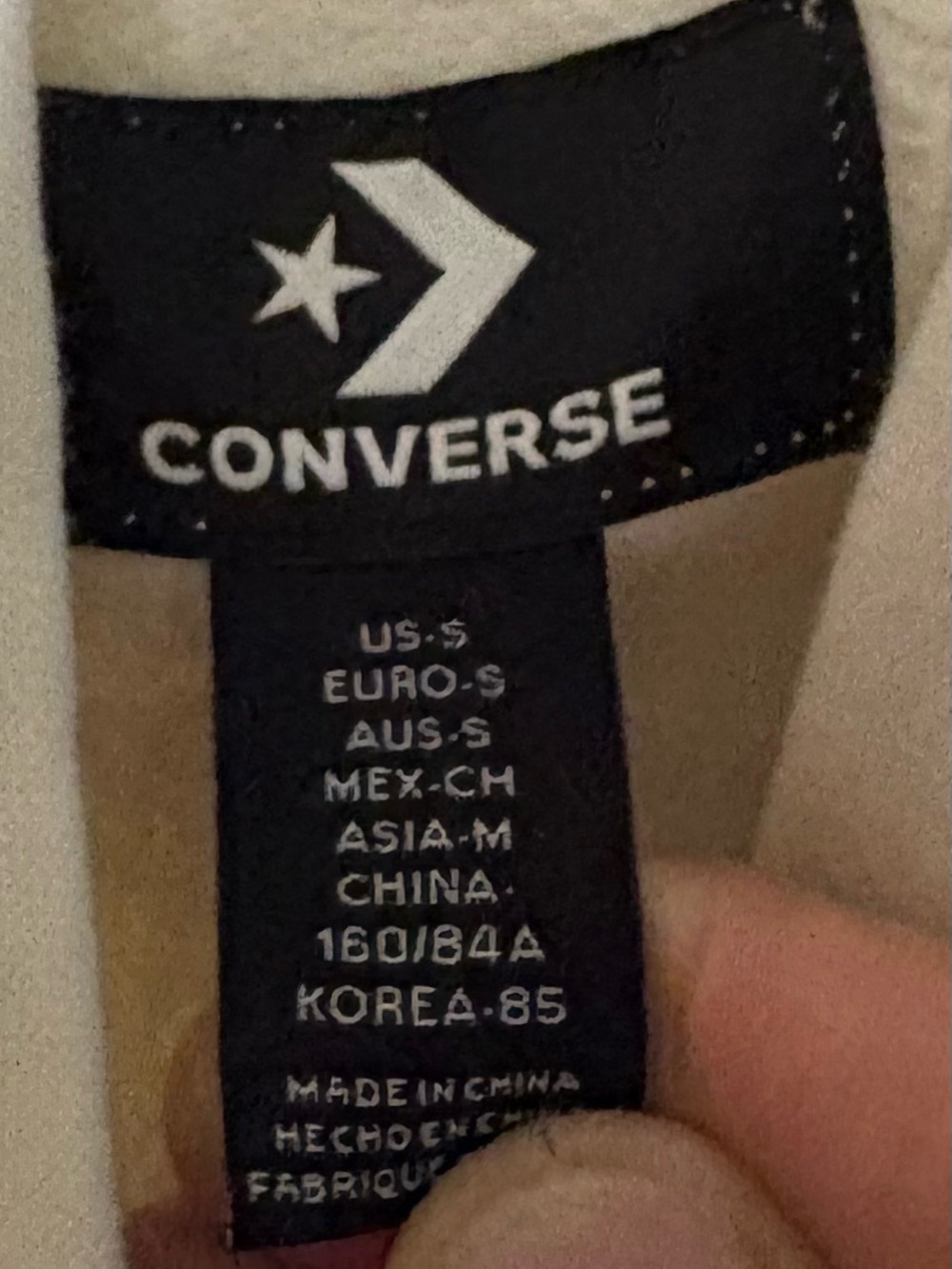 Converse All-Star Chuck Taylor Cream Hoodie Oversized Women’s Small EUC - Picture 4 of 6
